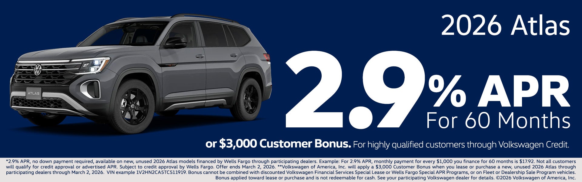 2026 Atlas APR offer