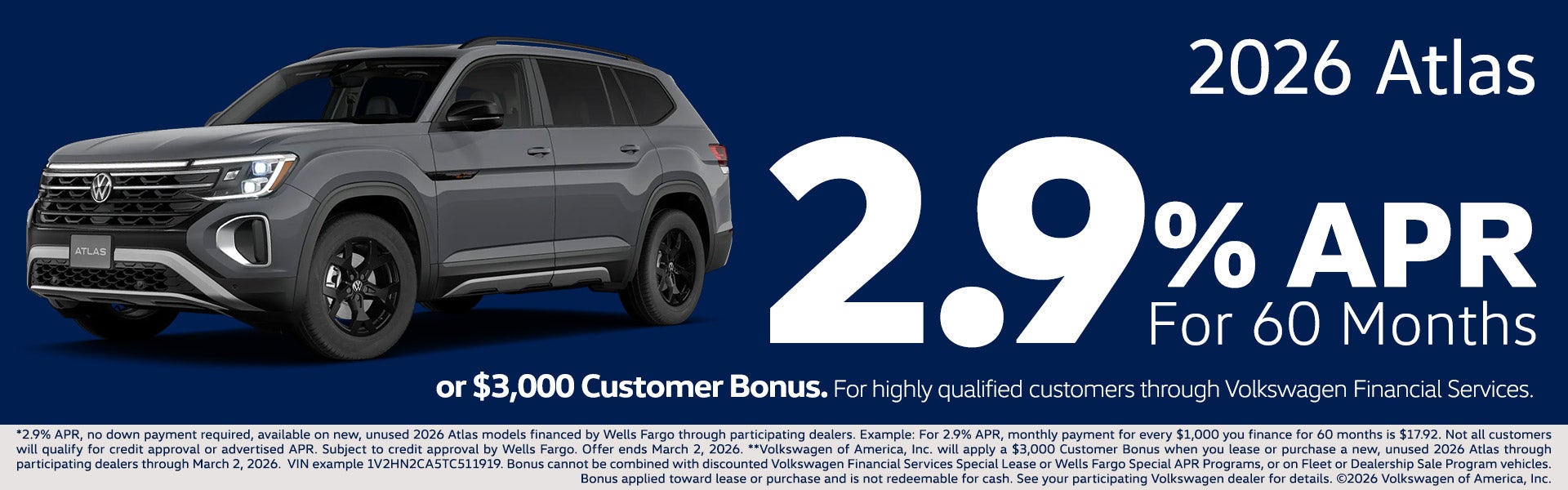 2026 Atlas APR offer