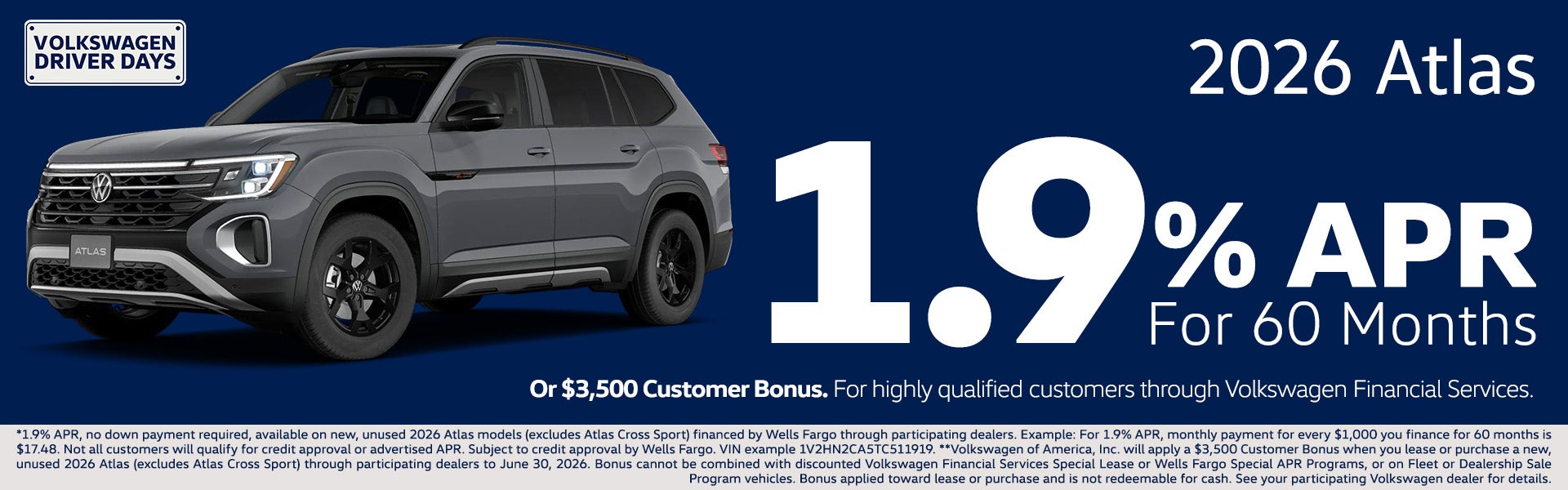 2026 Atlas APR offer