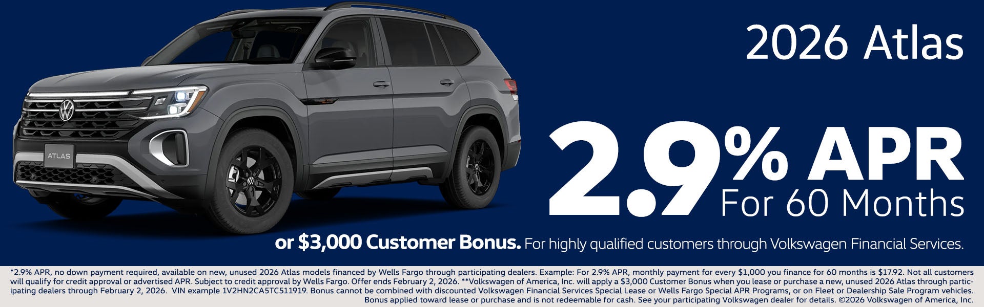 2026 Atlas APR offer