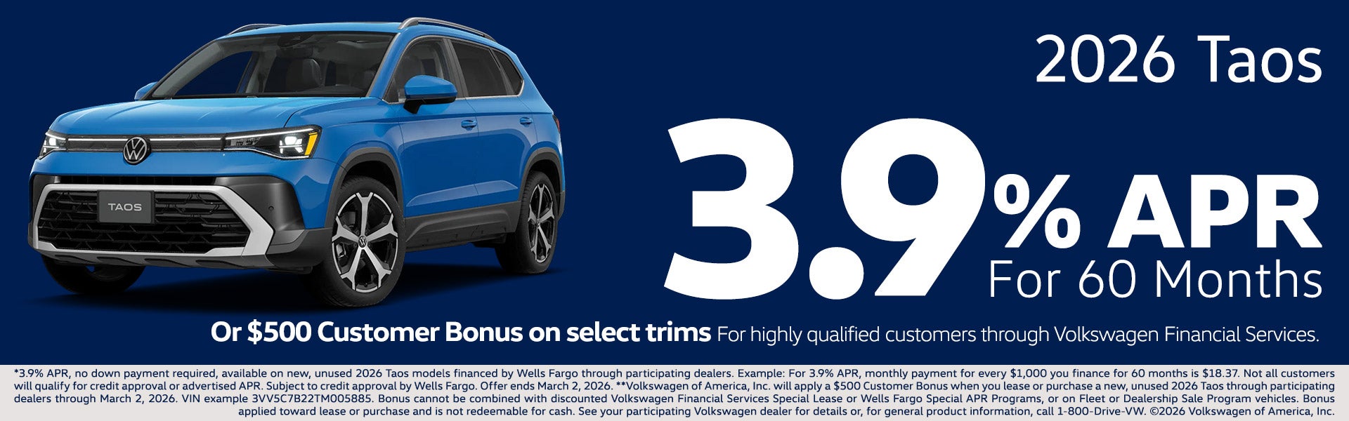 2026 Taos Lease offer