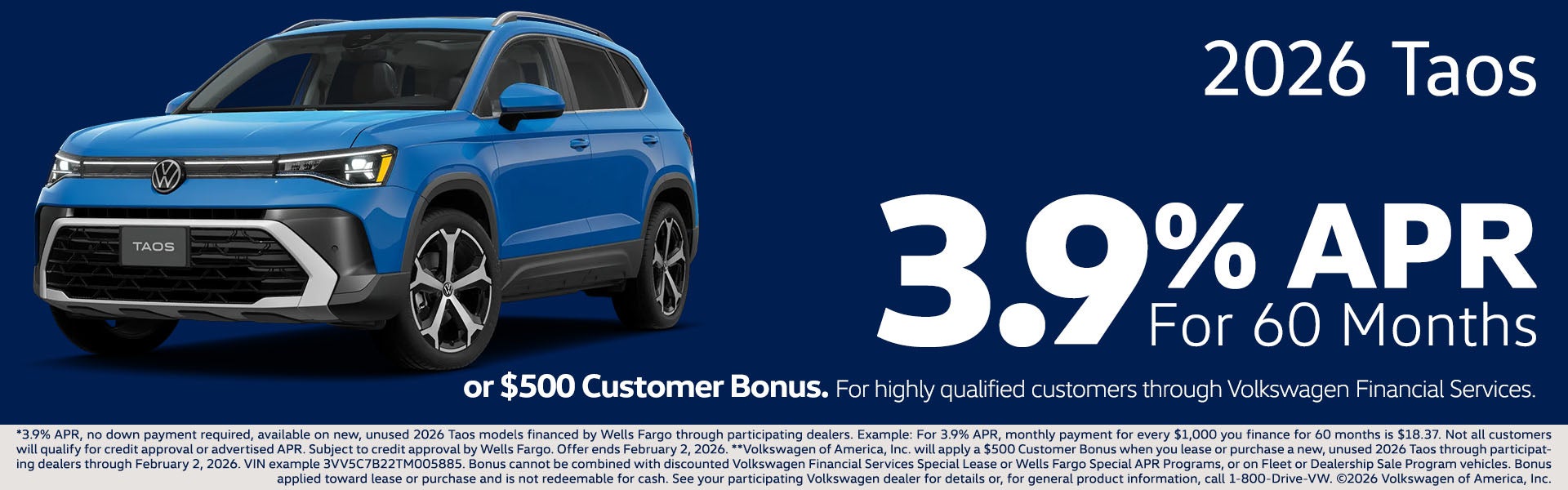 2026 Taos Lease offer